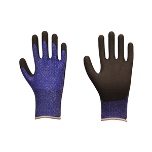 13 gauge nitrile sandy coated abrasion resistant durable work gloves for industrial maintenance