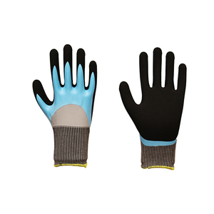15 gauge A2 cut resistant gloves with 3/4 smooth nitrile coating and sandy nitrile palm