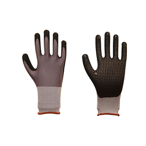 15 gauge nitrile dotted anti-slip work gloves for precision assembly